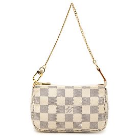 Louis Vuitton Damier Azur Mini Pochette Accessoires Handtasche Weiß