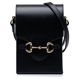 Borsa a tracolla Mini Horsebit 1955 Gucci in pelle nera