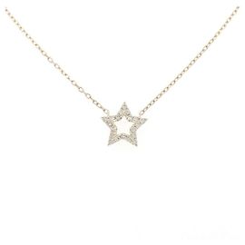Autre Marque Collar de Estrella en Oro Amarillo K10 y Diamantes