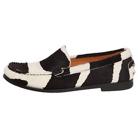 Tod's Metal Dots Loafer aus Kalbshaar mit braun-weißem Zebra-Print - Größe EU 37.5