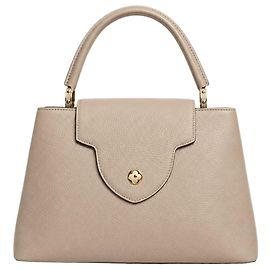 Louis Vuitton mala de mão Capucines MM com pega superior em couro Taurillon Neutral