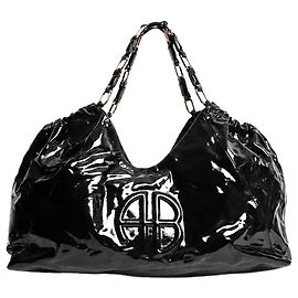 Anine Bing Borsa tote Kate in pelle nera lucida