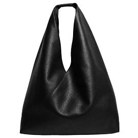 Maison Martin Margiela Bolso tote grande Japanese Bag de cuero negro con asa joya