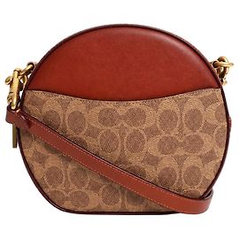 Coach Bolsa tiracolo Canteen em lona revestida castanha