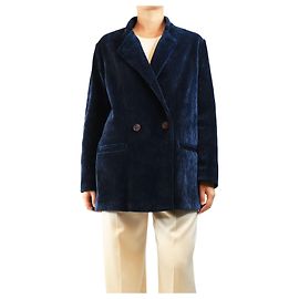 Forte Forte Chaqueta de pana azul con doble botonadura - size UK 12
