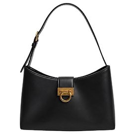 Salvatore Ferragamo Borsa a tracolla Trifolio in pelle nera