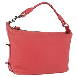 Bottega Veneta Bolsa de ombro em couro vermelha 114088