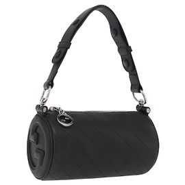 GUCCI Blondy Shoulder Bag Leather Black Silver 700170