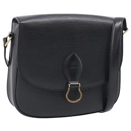 LOUIS VUITTON Epi Saint Cloud GM Shoulder Bag Black Noir M52192 LV