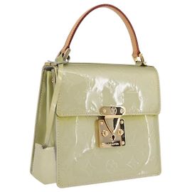 LOUIS VUITTON Monogram Vernis Spring Street Hand Bag Gris M91029 LV