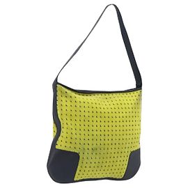 LOEWE Shoulder Bag Suede Yellow Gold