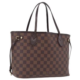LOUIS VUITTON Damier Ebene Neverfull PM Tote Bag N51109 LV