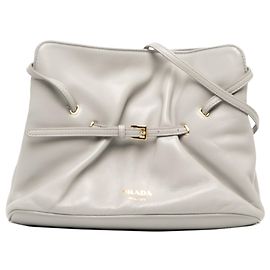 Prada Bolsa de Ombro Dada Small em Nappa cinza