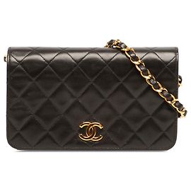 Chanel Black Mini CC Quilted Lambskin Full Flap