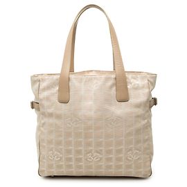 Borsa Tote Chanel Beige New Travel Line in Nylon