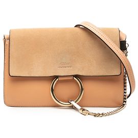 Chloé Faye Piccola Borsa a Tracolla in Camoscio e Vitello Arancione