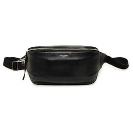 Autre Marque Bolso cinturón Marsupio de piel negra Saint Laurent
