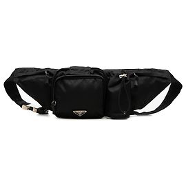 Borsello da cintura Prada in Tessuto nero multi-tasche