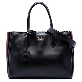Bolsa Satchel Prada Bibliotheque em couro de bezerro City preto