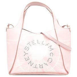 Stella Mc Cartney Stella McCartney Tote aus rosa Eco-Leder mit Logo und Tie-Dye-Effekt