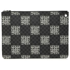 Louis Vuitton Black Christopher Nemeth Damier Graphite Rope Pochette Voyage GM