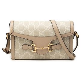 Gucci Beige Mini GG Supreme Horsebit 1955 Crossbody