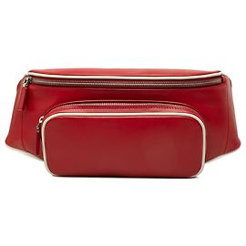Prada Gürteltasche aus rotem Leder mit Reißverschlusstasche