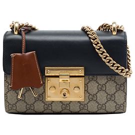 Gucci Beige Small GG Supreme Padlock Crossbody