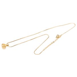 Collar Dior Gold Plated Strass CD Logo Pendant