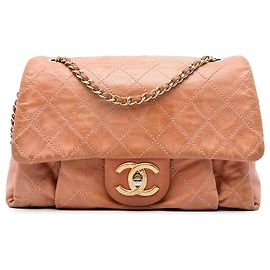 Chanel Orange Small Quilted Iridescent Calfskin Chic Quilt Flap