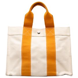 Hermès White Toile Bora Bora PM