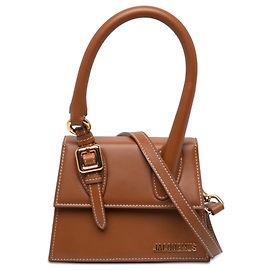 Jacquemus Brown Leather Le Chiquito Moyen Boucle