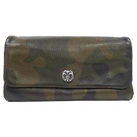 Chrome Hearts Judy Camo BS Flr Btn Ledergeldbörse