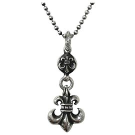 Chrome Hearts 1BALL BS FLEUR 1 Ball BS Flare Silver Necklace