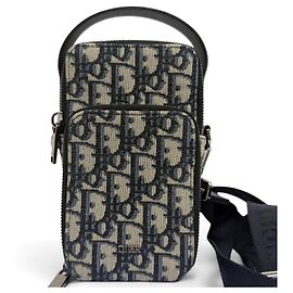 Bolsa de ombro Dior Oblique Rider Micro Pouch em canvas