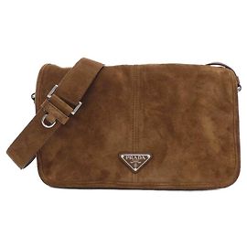 Bolsa de Ombro Prada em Camurça