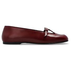 Nodaleto Leder-Ballerinas in Burgunderrot