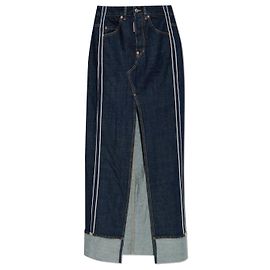 Gonna in denim selvedge blu navy Dsquared2
