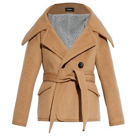 Cappotto Dsquared2 in lana e mohair beige
