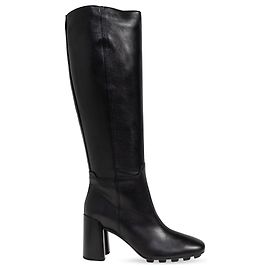 Botas de tacón de cuero negro Hogan
