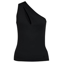 Top Cut-Out Amiri Nero in Cotone