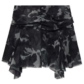 Autre Marque Falda de malla transparente MISBHV negra