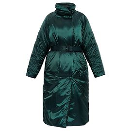 Abrigo acolchado Lacoste Runway verde satinado