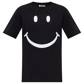 T-shirt Moschino x Smiley in cotone nero