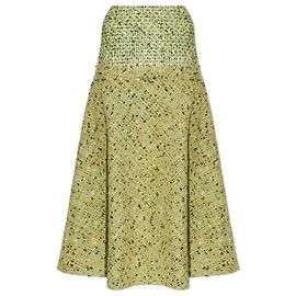 Diesel O-GRACE-MIX Tweed Bouclé Midi Rock Grün
