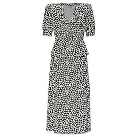 Alessandra Rich Seidenkleid mit Blumenmotiv