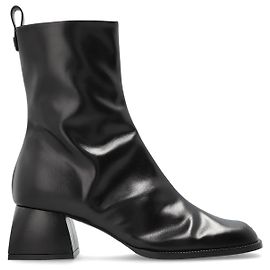 Nodaleto Stiefeletten aus schwarzem Leder mit Absatz