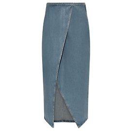 Iro Isys Jeansrock aus Baumwolle blau