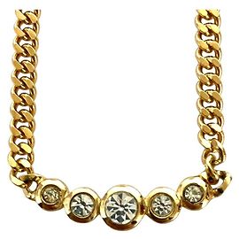 Collar de cadena vintage Christian Dior con pedrería