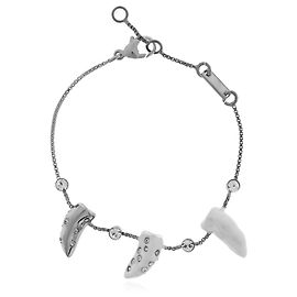 Bracciale Marni in ottone argentato con cristalli